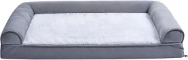 Amazon Basics Foam Living Room Couch Dog Pet Bed with Removable Cover, Grey, 36" x 27"