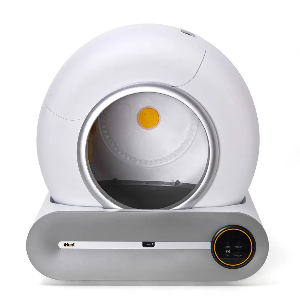 Automatic Litter Box Package iHunt Smart Cat Litter for Cats   6L Automatic Feeder