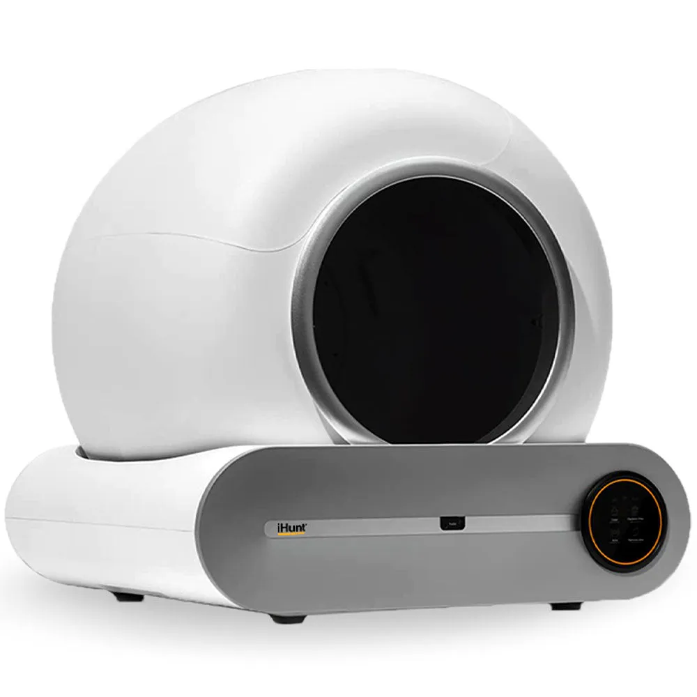Automatic Litter Box Package iHunt Smart Cat Litter for Cats   6L Automatic Feeder