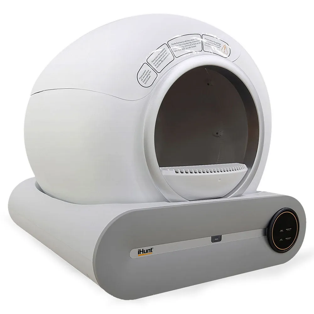 Automatic Litter Box Package iHunt Smart Cat Litter for Cats   6L Automatic Feeder