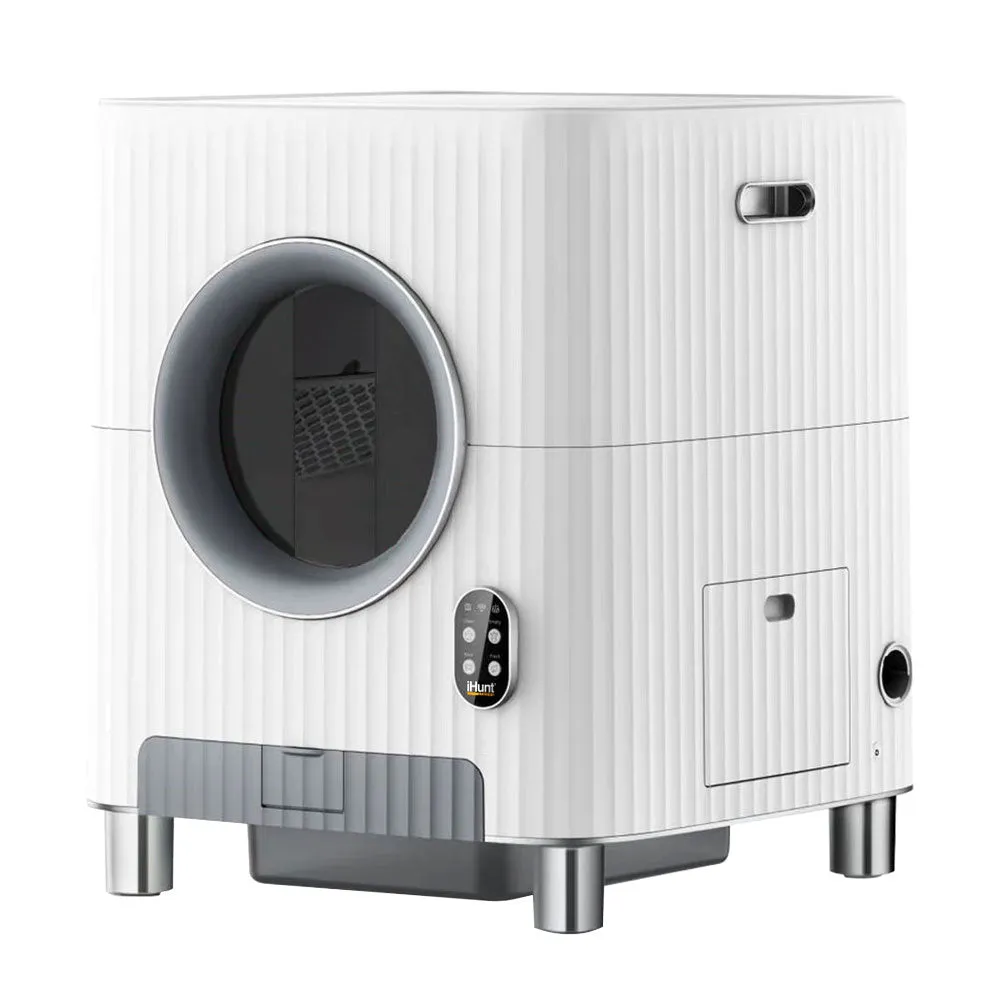 Automatic Litter Box Package iHunt Smart Cat Litter V3 for Cats   6L Automatic Feeder