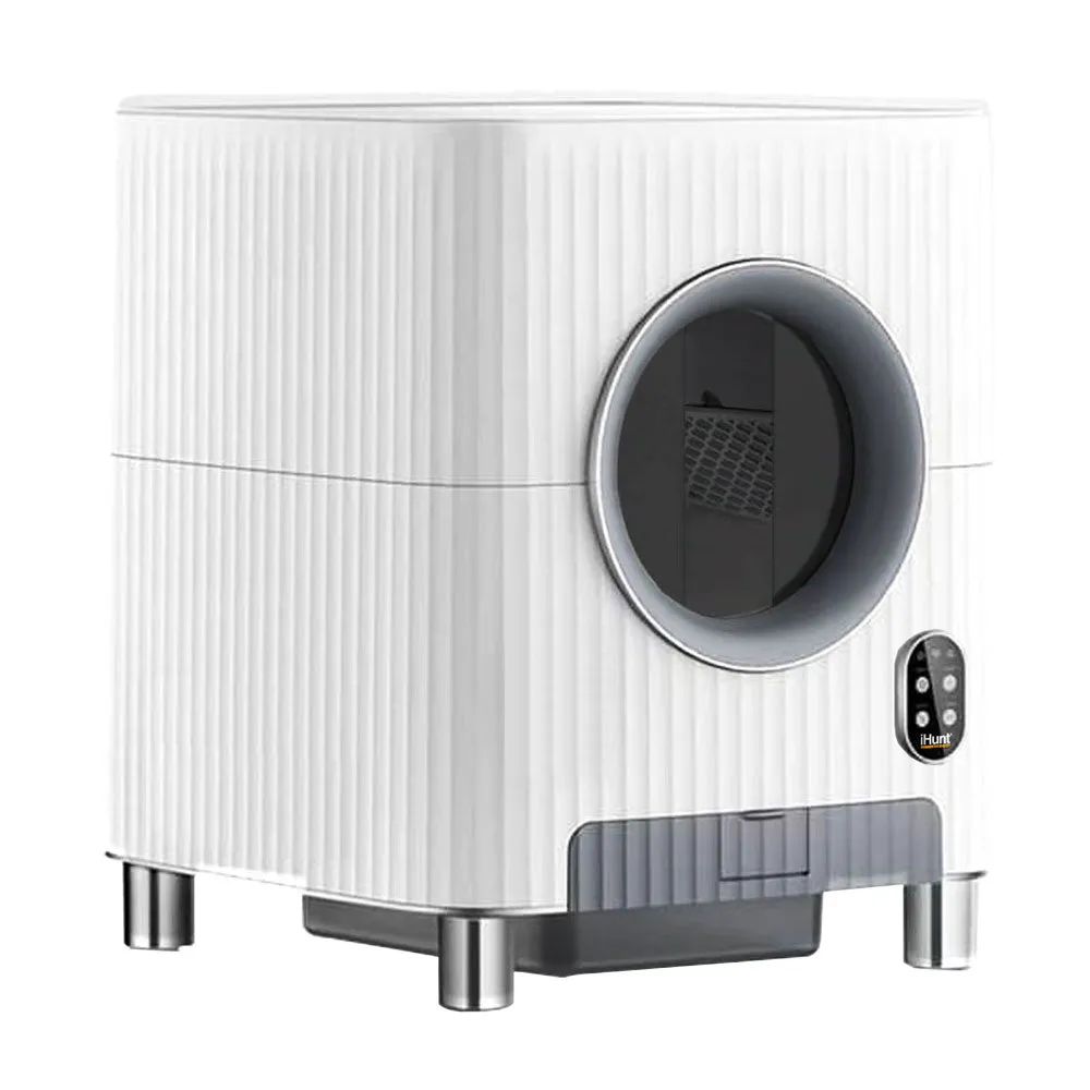 Automatic Litter Box Package iHunt Smart Cat Litter V3 for Cats   6L Automatic Feeder