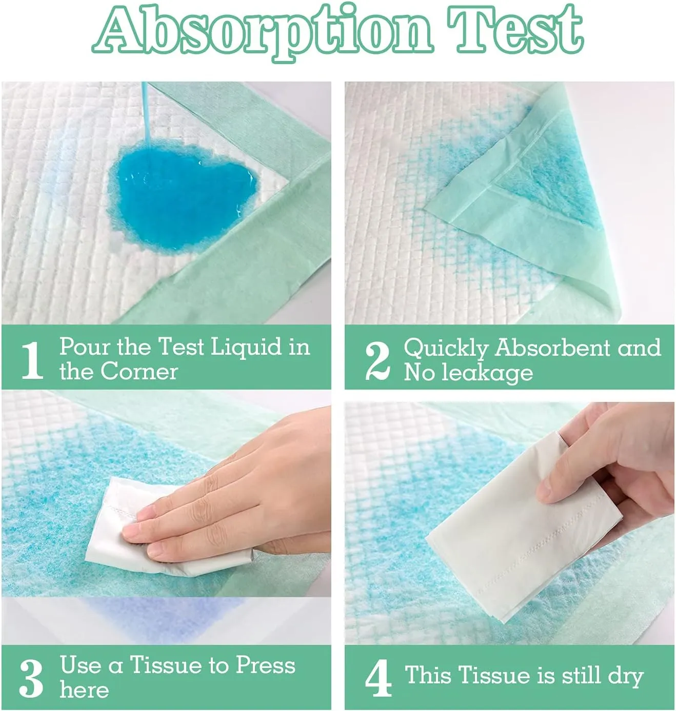 Bed Pads with Adhesive Strips 30'' X 36'' Disposable Underpads Extra Large Thicker Incontinence Pads for Unisex Adult, Senior, Kids and Pet (30 Count)