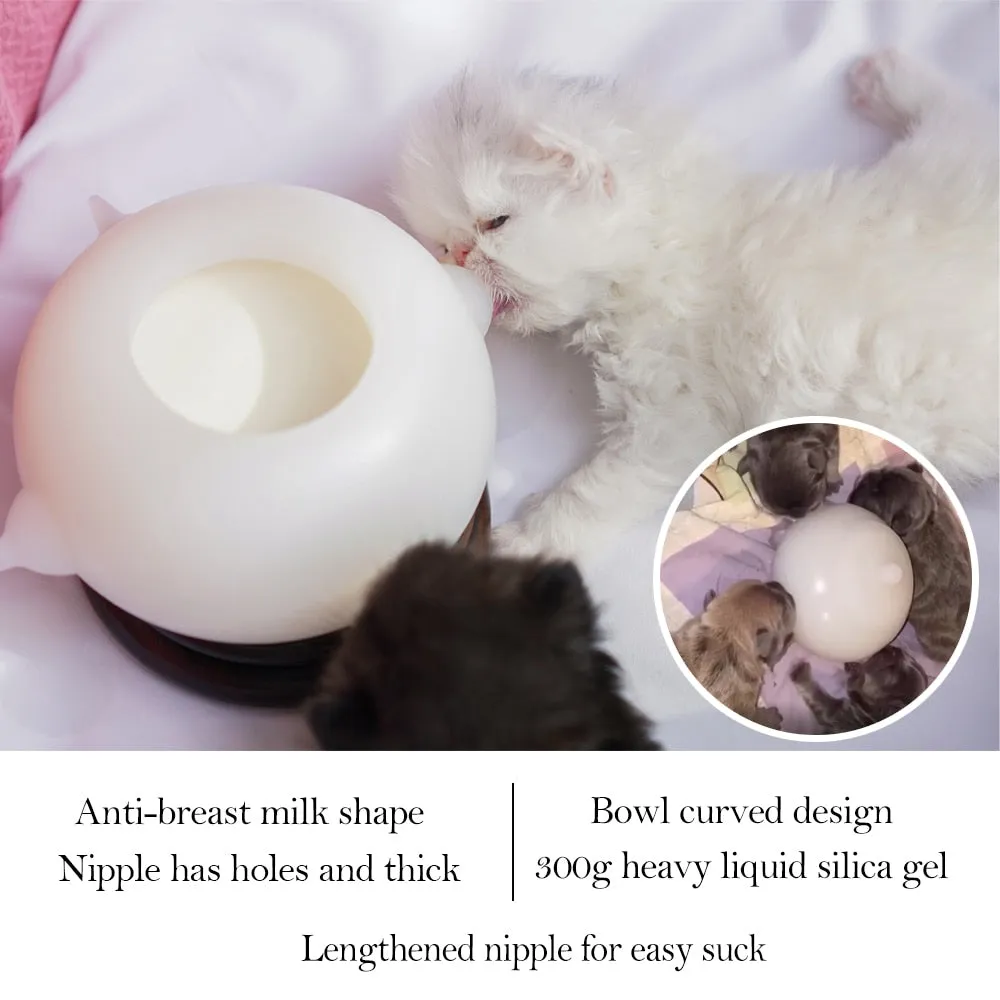 Best Dog Bubble Milk Bowl Station Feeders Flow Out Slowly Evenly Drinking