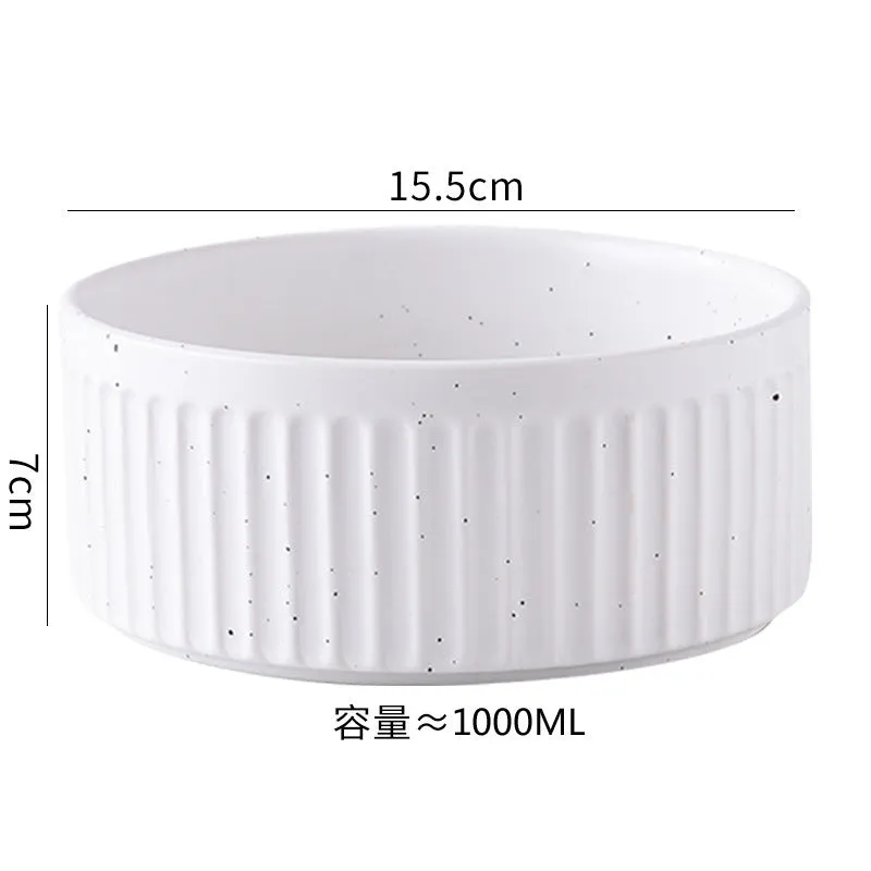 Cat Bowl Dog Bowl Ceramic Large Dog Water Bowl Cat Dog Bowl Dog Bowl Dog Rice Bowl Food Bowl Pet Drinking Water Anti-knock