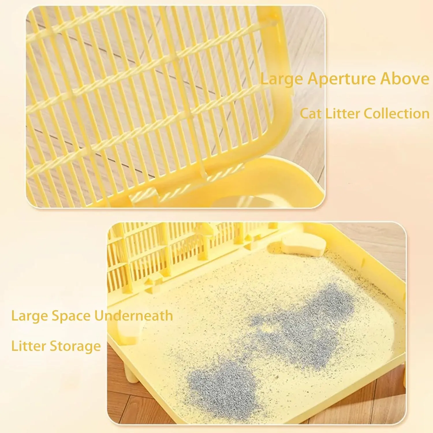 Cat Litter Mat Litter Trapping Mat,19.69"X15.95"X5.90"Litter Box Mat,Waterproof Cat Mats for Litter Large,Easy Clean,Non-Slip Litter Mat for Cat,Urine-Proof Kitty Litter Catcher Mat,Washable (White)