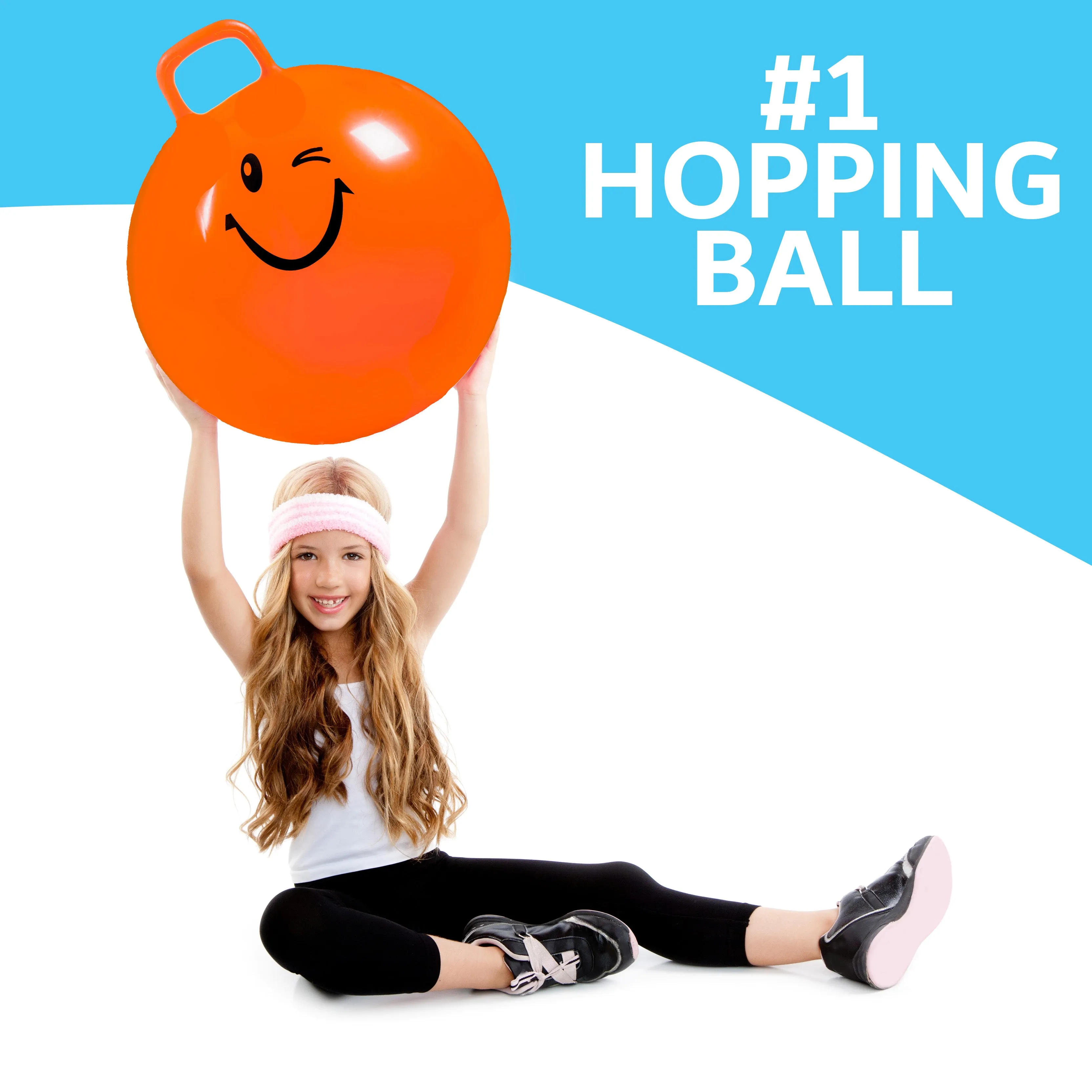 Deluxe Hopper Ball with Handle for Adults, Youth, and Kids