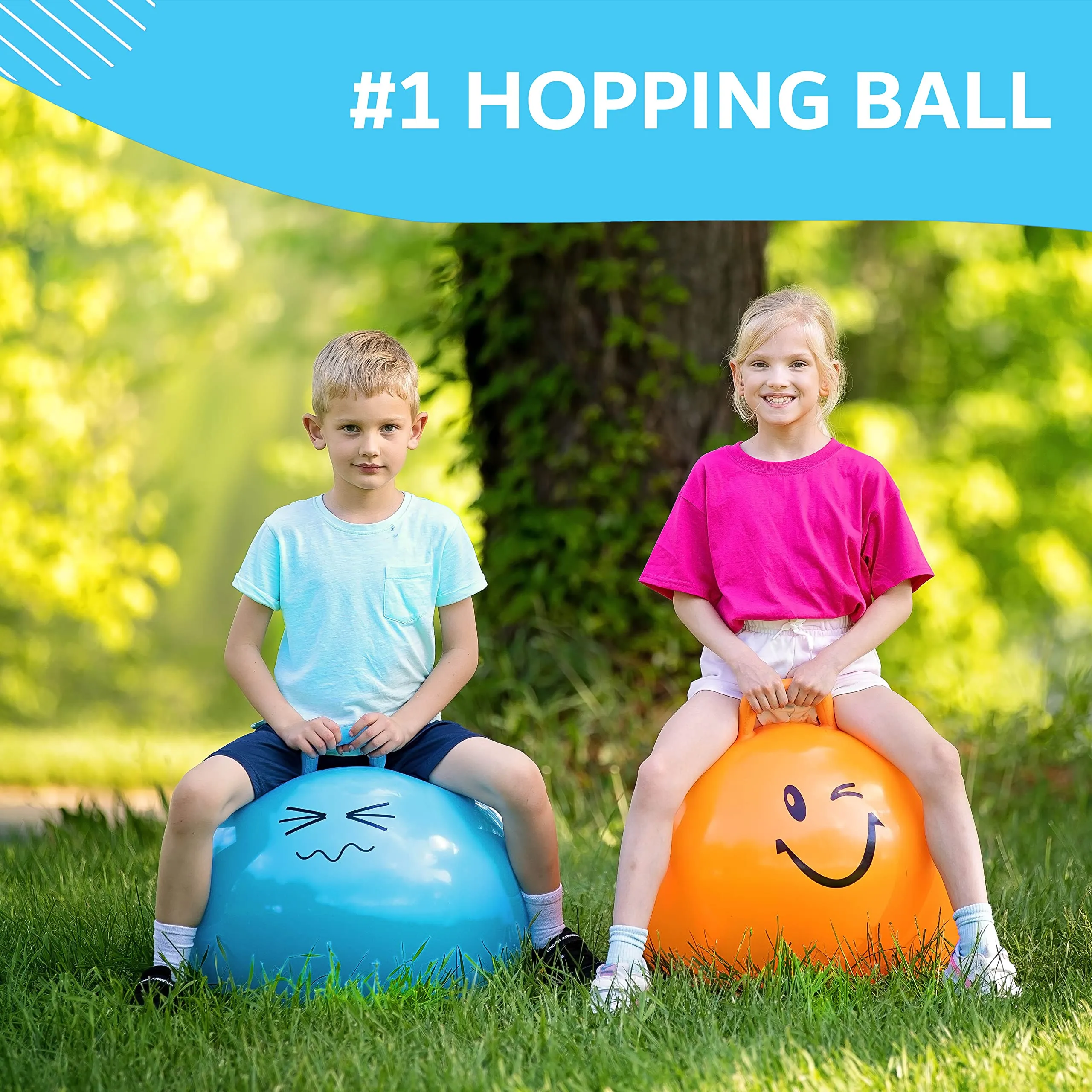 Deluxe Hopper Ball with Handle for Adults, Youth, and Kids