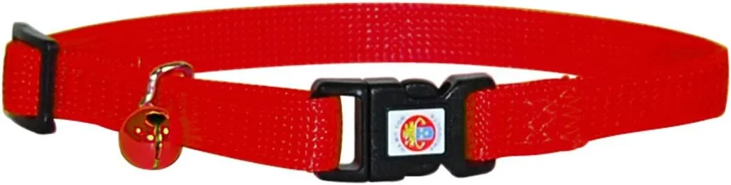 Hamilton Adjustable Break-A-Way Safety Cat Collar, Red, 3/8" Wide