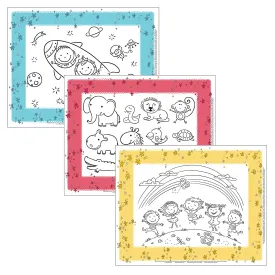 Healthy Habits Disposable ColorMe Placemats, 24 Pack