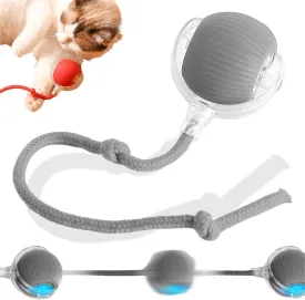 Interactive Cat Toys Ball for Indoor, Multicolor Motion Activated Rolling Ball, 360 Smart Automatic Moving Dog Puppies Toys for Dog/Cat (Grey)