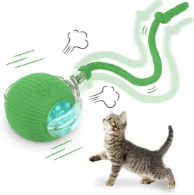 Interactive cat Toys for Indoor Cats, Speedy Tail 3.0 Cat Toy, Motion Activate cat Toy BallAutomatic Toys for Bored Indoor Cats, Speedy Tail 2.0 Cat Toy, Rechargeabl(Green)