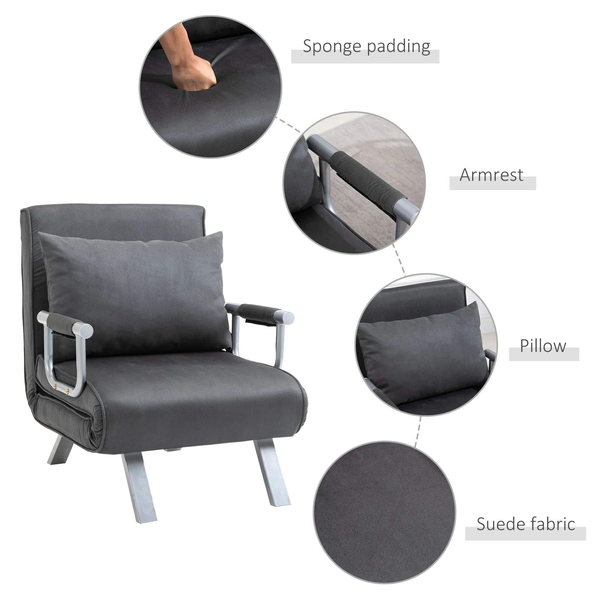 Modern 2-In-1 Design Single Sofa Bed