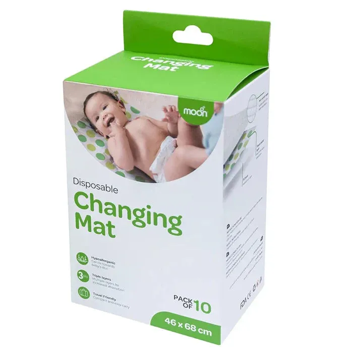Moon - Disposable Change Mat - 46 X 68 Cm (Pack Of 10)