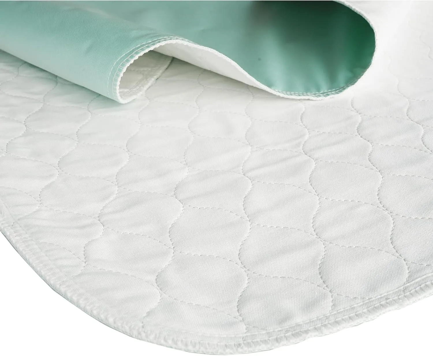 Pack of 2 Careboree Quilted Cotton Top Underpad 34"X52" Reusable Incontinence Bed Pads Washable Durable Waterproof Extra Absorbent Draw Sheet for Mattress
