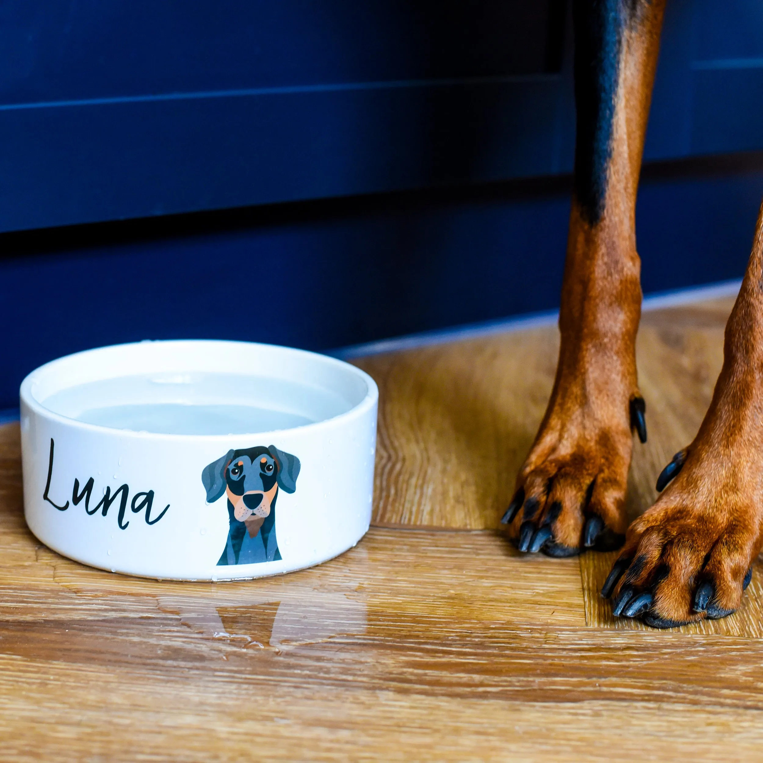 Personalised Ceramic Dog Bowl - Realistic