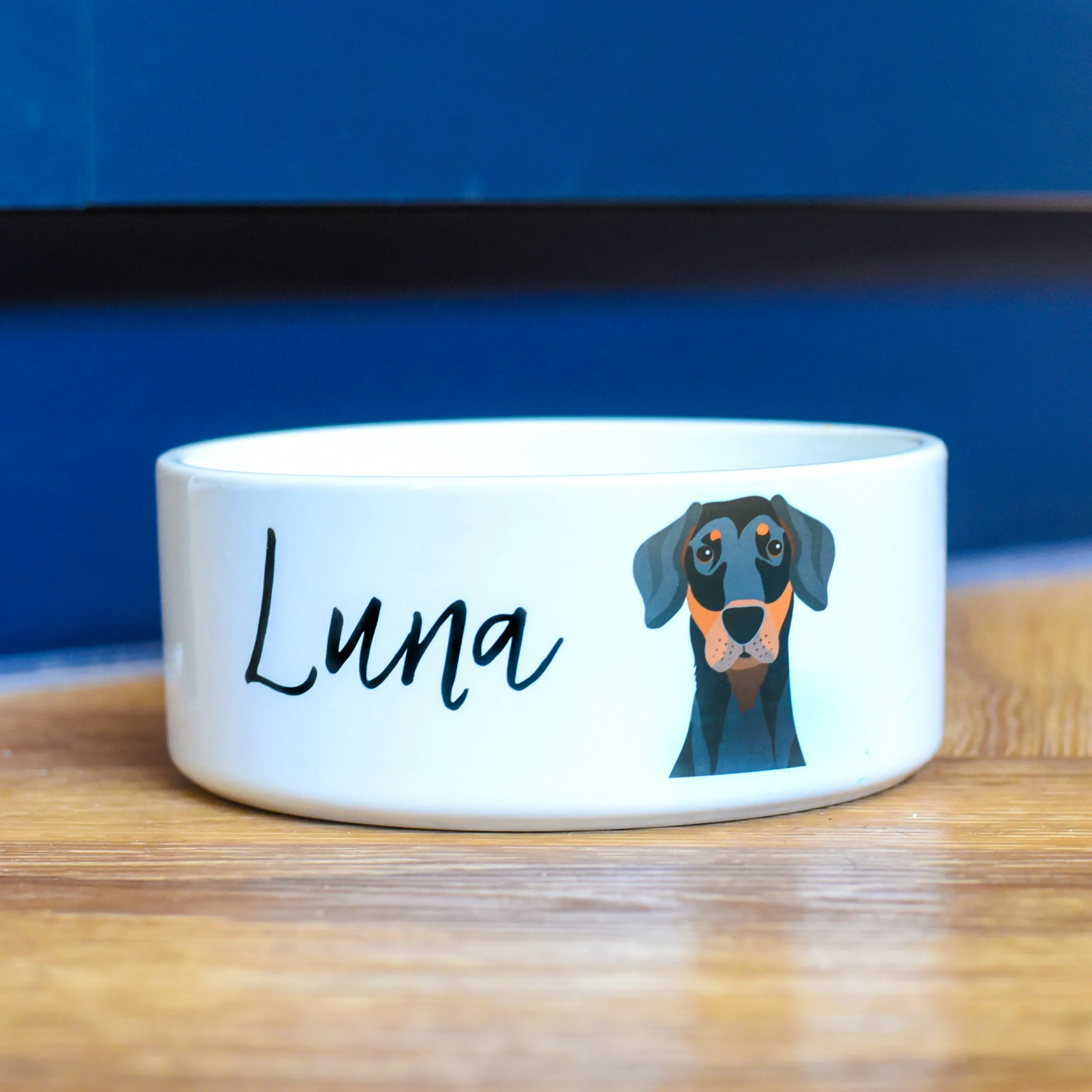 Personalised Ceramic Dog Bowl - Realistic
