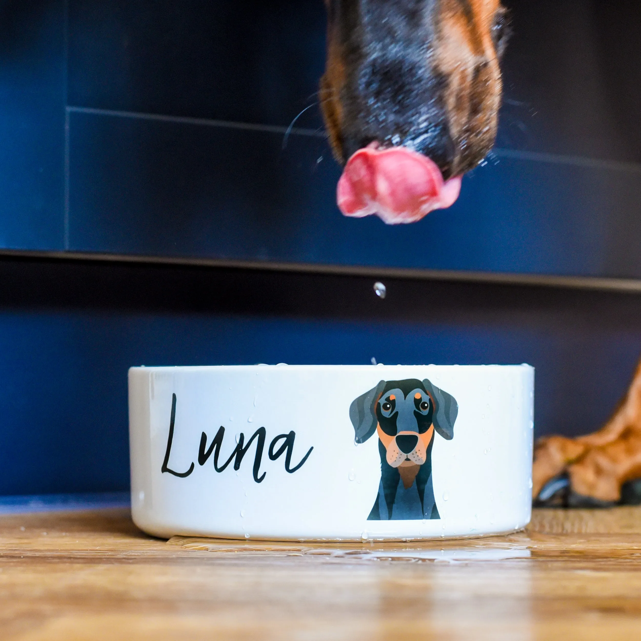 Personalised Ceramic Dog Bowl - Realistic