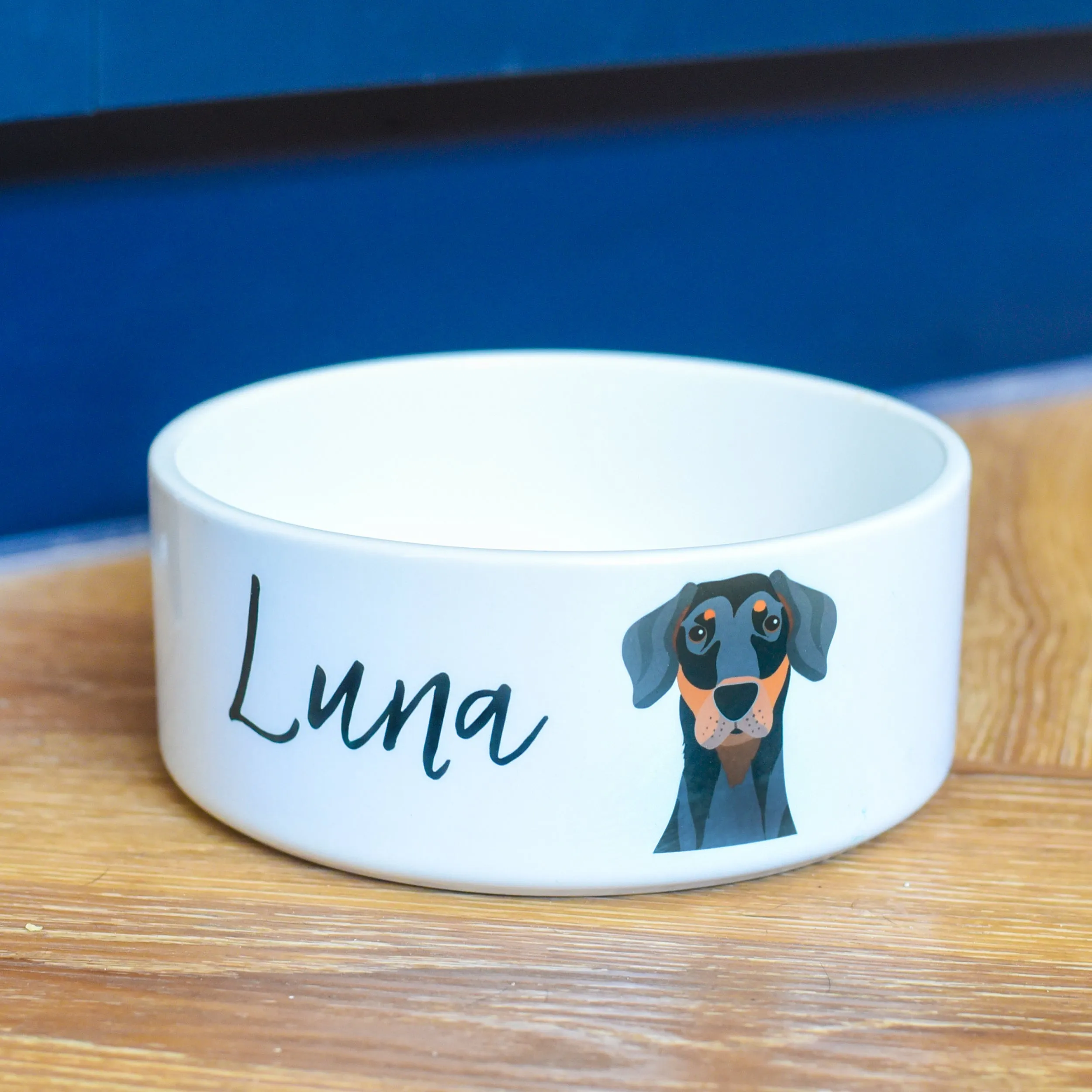Personalised Ceramic Dog Bowl - Realistic