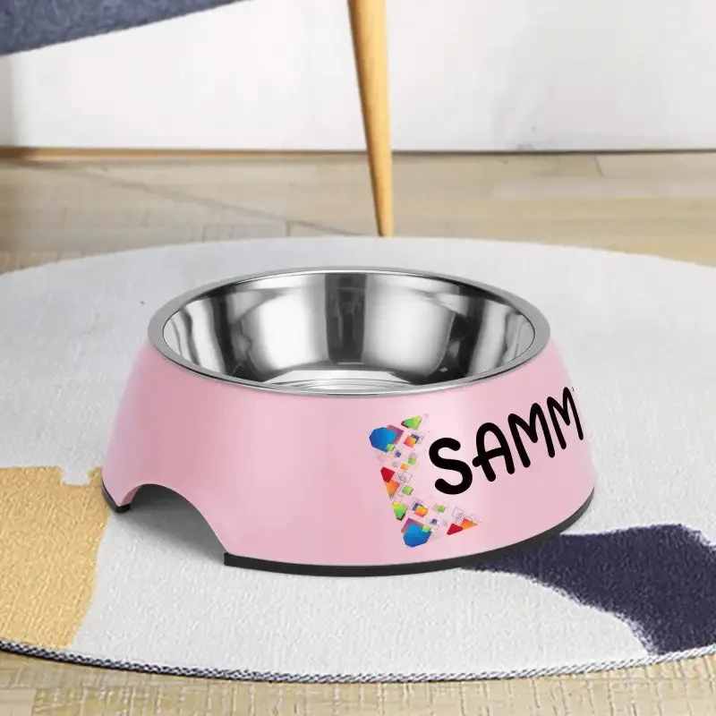 Personalized Pink Pet Food Bowl for Your Furry Friend Sammie