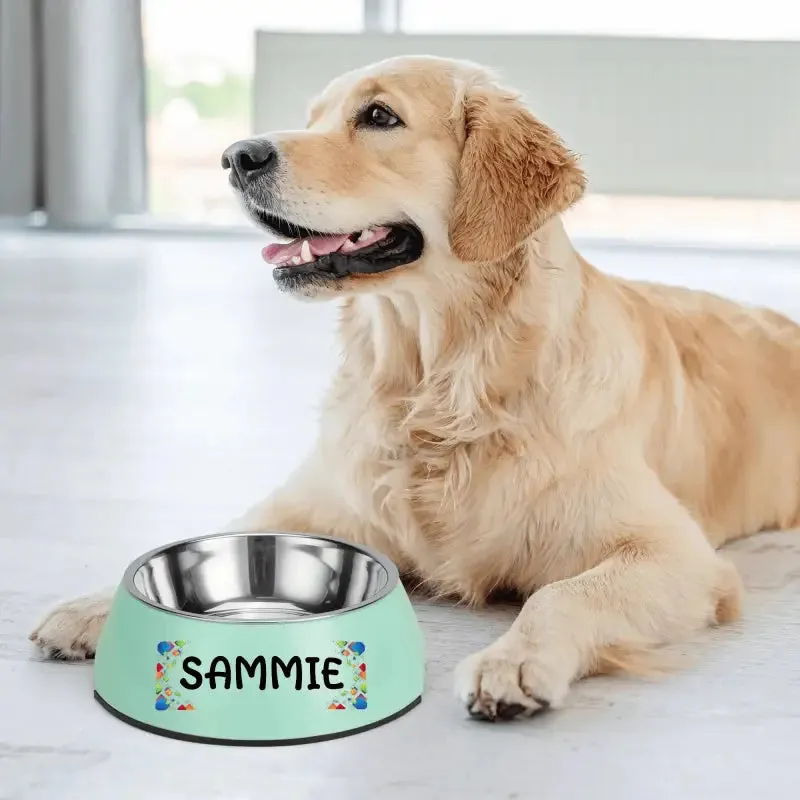 Personalized Pink Pet Food Bowl for Your Furry Friend Sammie