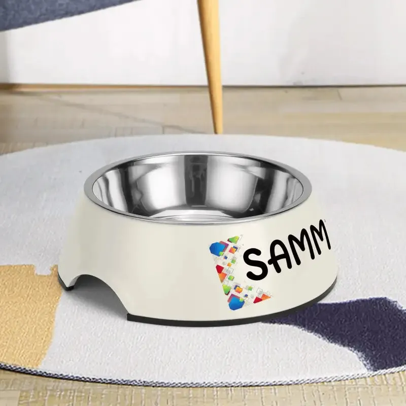 Personalized Pink Pet Food Bowl for Your Furry Friend Sammie