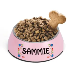 Personalized Pink Pet Food Bowl for Your Furry Friend Sammie