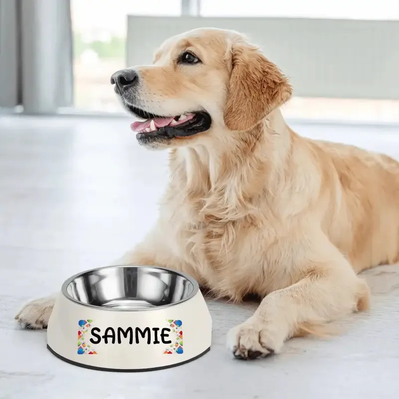 Personalized Pink Pet Food Bowl for Your Furry Friend Sammie