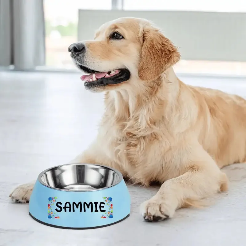 Personalized Pink Pet Food Bowl for Your Furry Friend Sammie