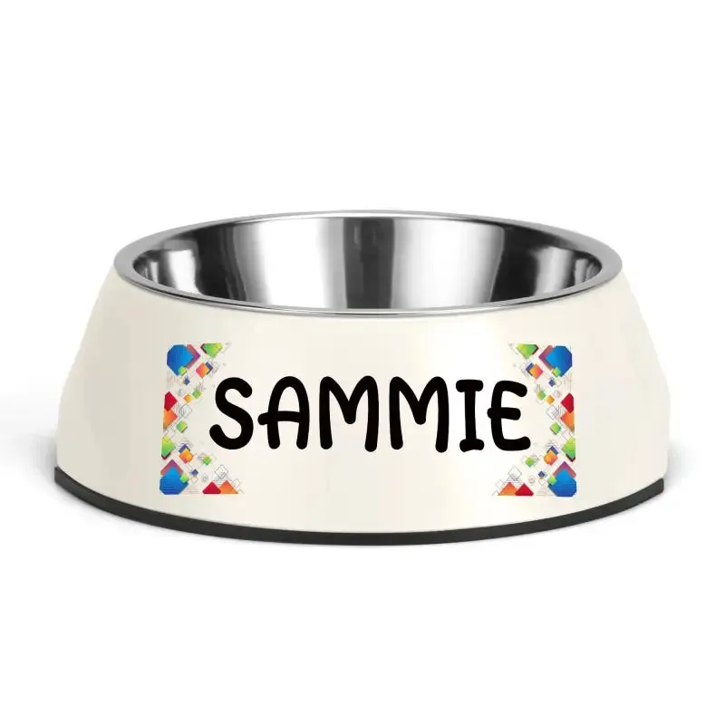 Personalized Pink Pet Food Bowl for Your Furry Friend Sammie