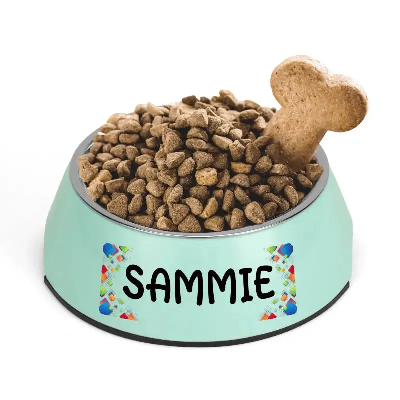 Personalized Pink Pet Food Bowl for Your Furry Friend Sammie