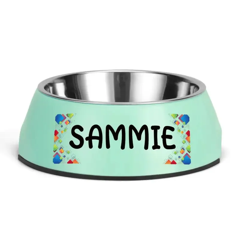 Personalized Pink Pet Food Bowl for Your Furry Friend Sammie