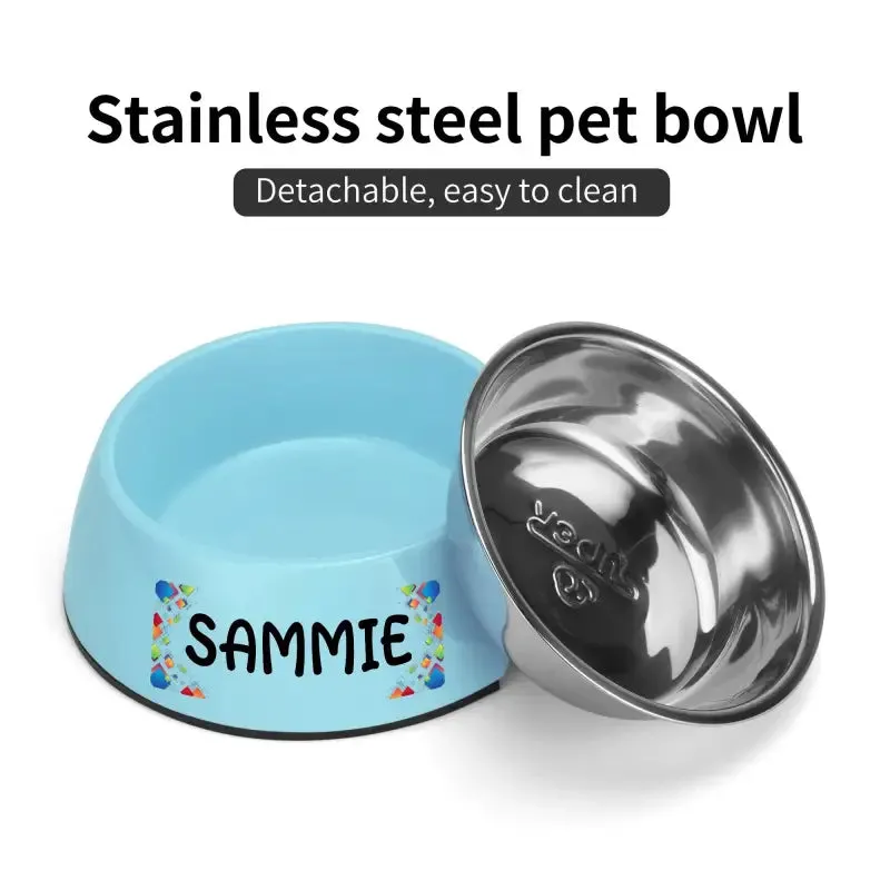 Personalized Pink Pet Food Bowl for Your Furry Friend Sammie