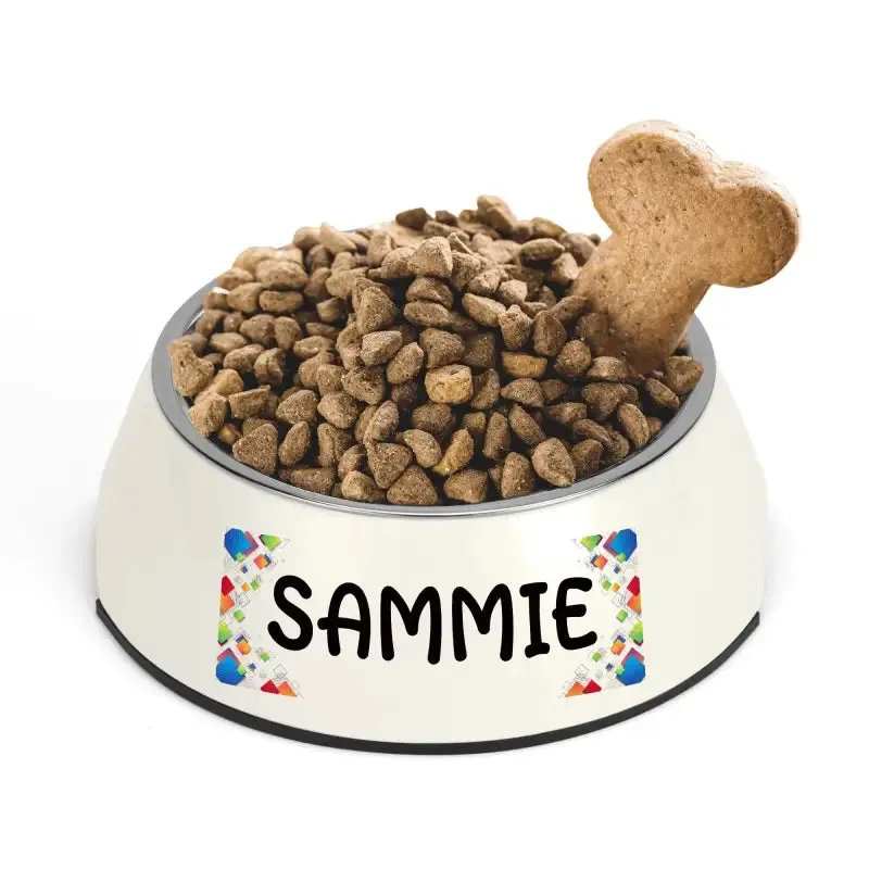 Personalized Pink Pet Food Bowl for Your Furry Friend Sammie