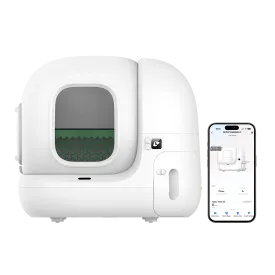 PETKIT Xiaopei Smart Cat Toilet MAX Fully Automatic Cat Litter Box Extra Large Cat Supplies Anti-Splash Electric Fully Enclosed Cat Litter Box with One-Year Warranty Package Delivered to Home [North American Version]