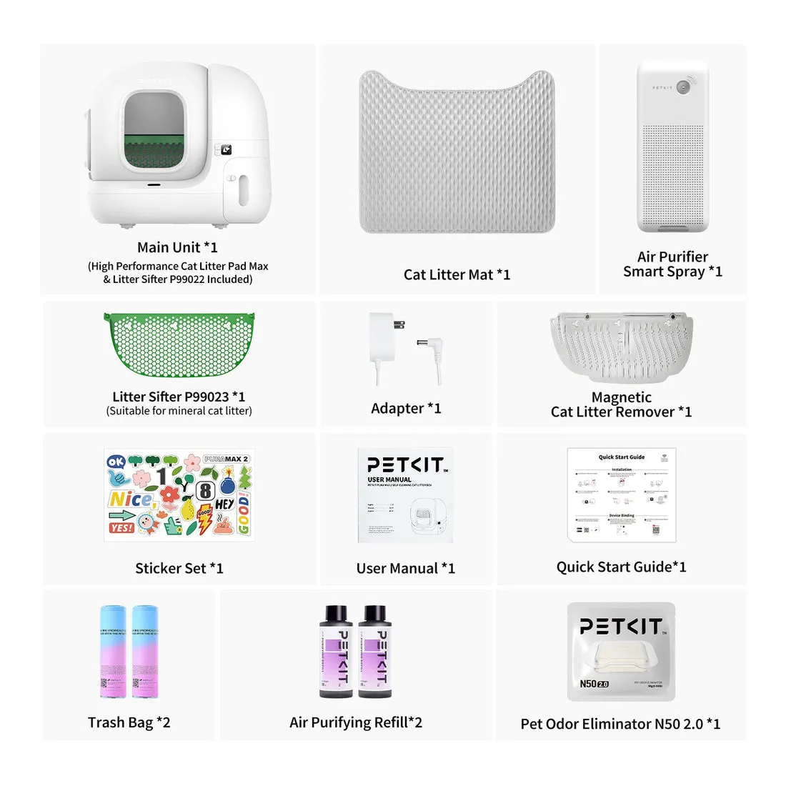 PETKIT Xiaopei Smart Cat Toilet MAX Fully Automatic Cat Litter Box Extra Large Cat Supplies Anti-Splash Electric Fully Enclosed Cat Litter Box with One-Year Warranty Package Delivered to Home [North American Version]