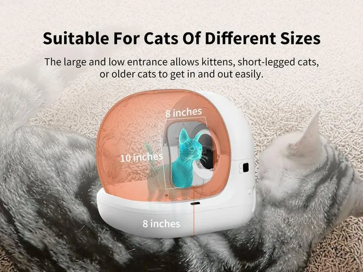 PETKIT Xiaopei Smart Cat Toilet MAX Fully Automatic Cat Litter Box Extra Large Cat Supplies Anti-Splash Electric Fully Enclosed Cat Litter Box with One-Year Warranty Package Delivered to Home [North American Version]