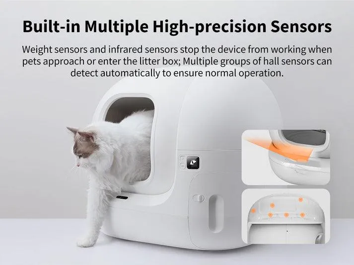 PETKIT Xiaopei Smart Cat Toilet MAX Fully Automatic Cat Litter Box Extra Large Cat Supplies Anti-Splash Electric Fully Enclosed Cat Litter Box with One-Year Warranty Package Delivered to Home [North American Version]