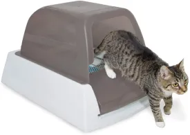 PetSafe ScoopFree Ultra Self-Cleaning Cat Litter Box – Automatic with Disposable Tray – Taupe Covered! Retails $317 