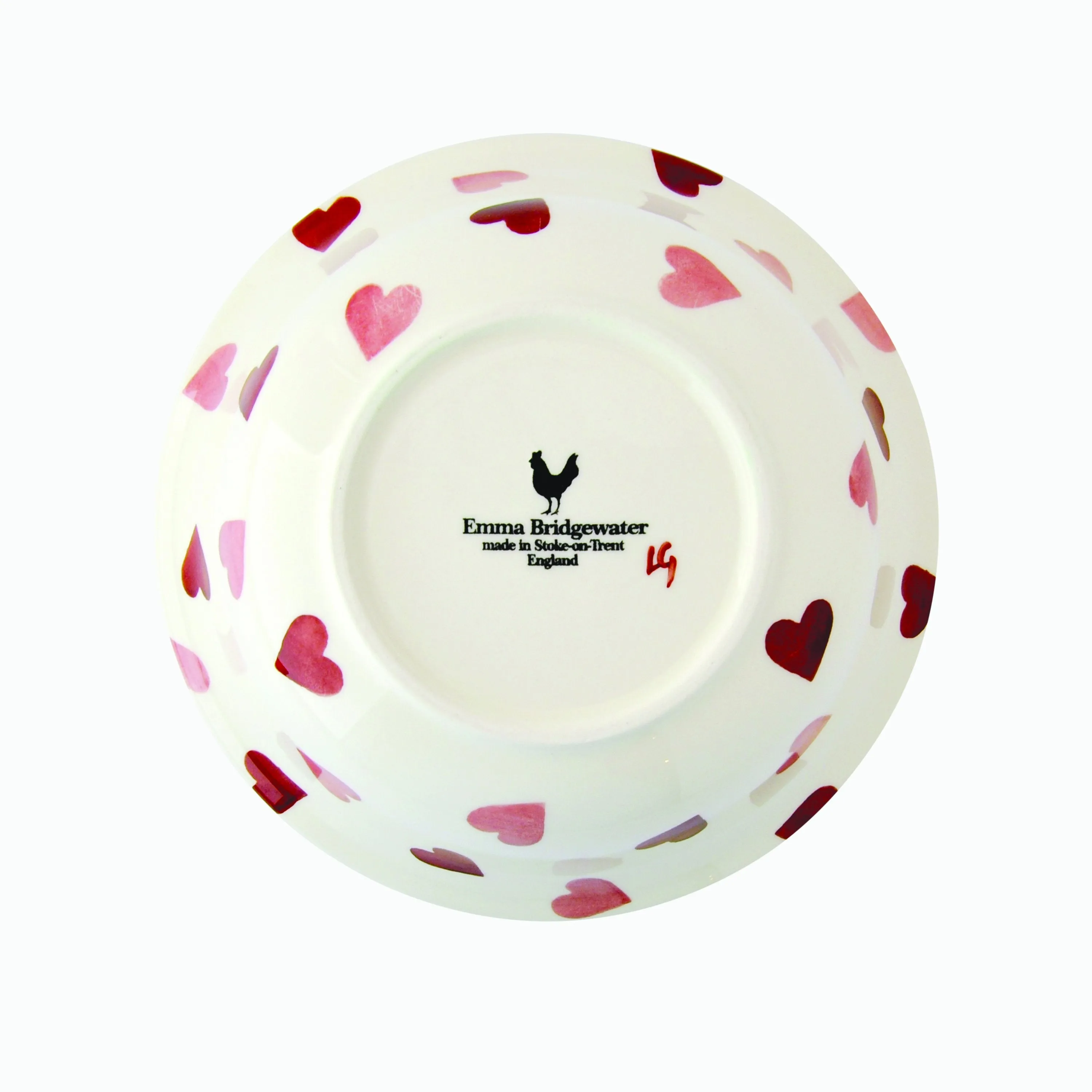 Pink Hearts Cereal Bowl