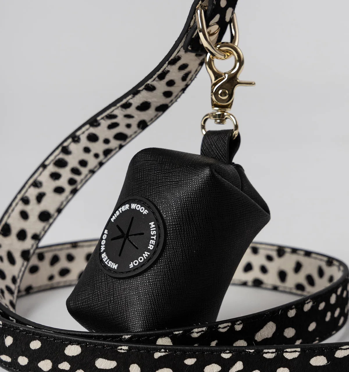 Polka Dot Leather Standard Dog Lead