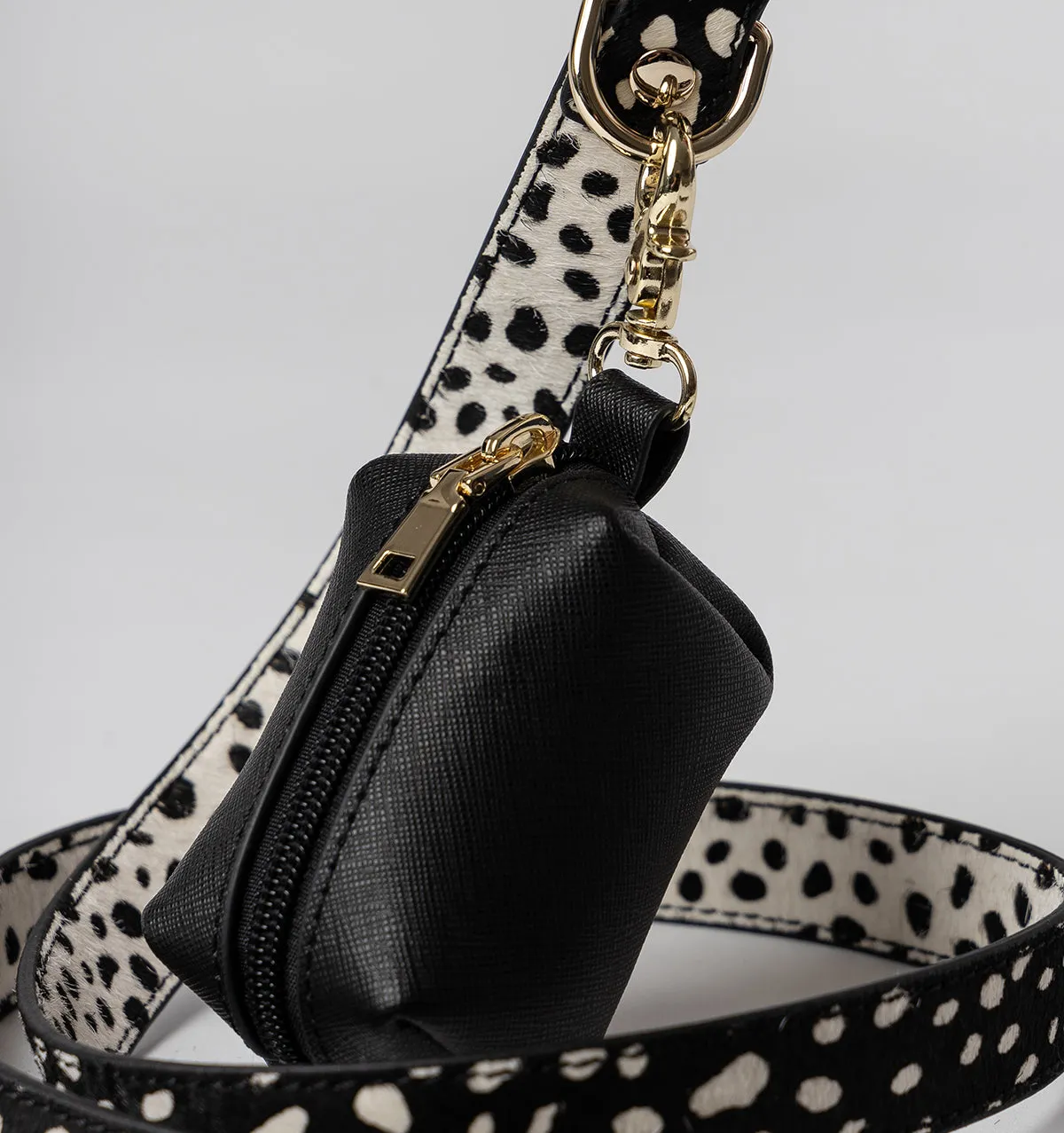 Polka Dot Leather Standard Dog Lead