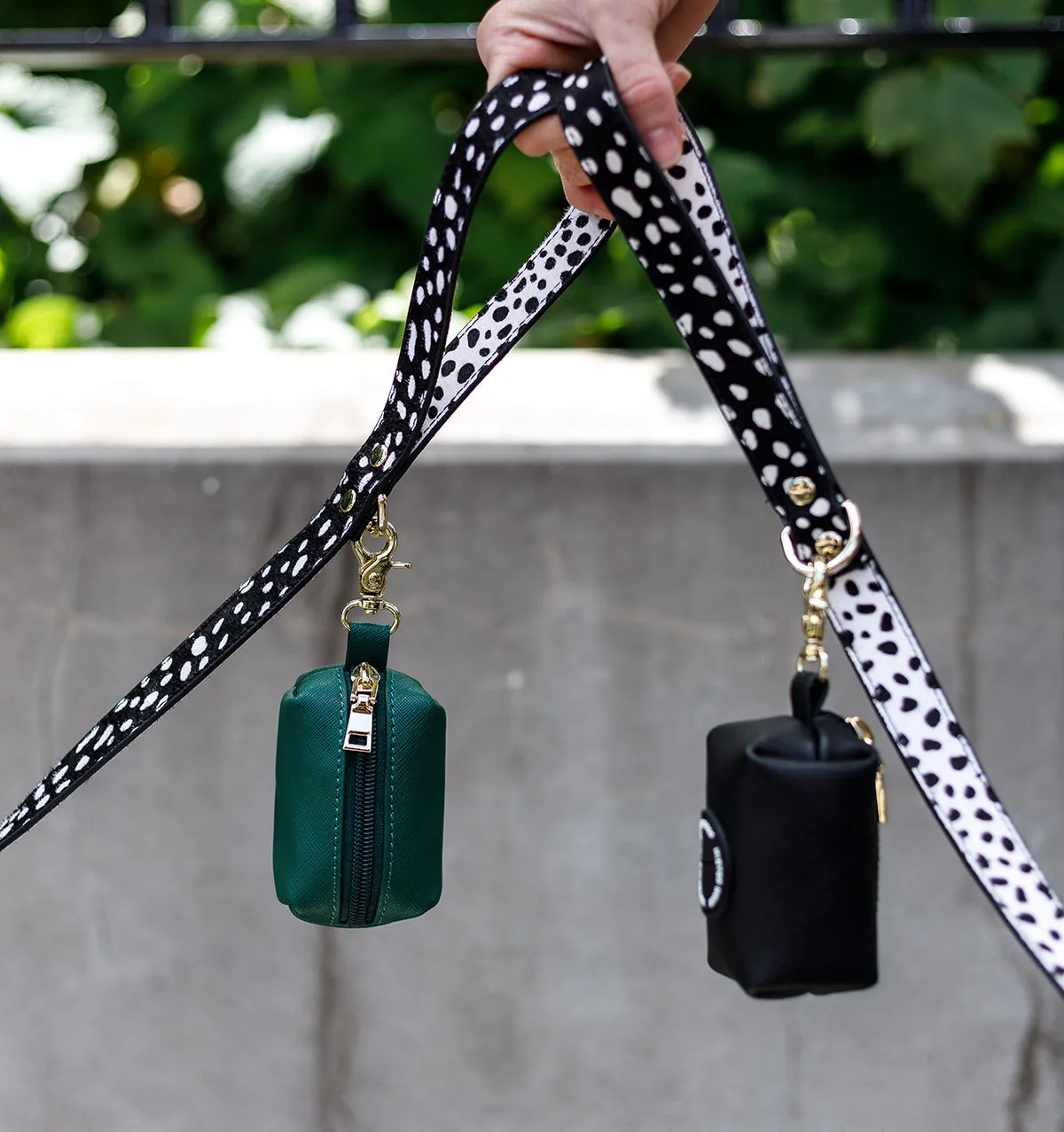 Polka Dot Leather Standard Dog Lead