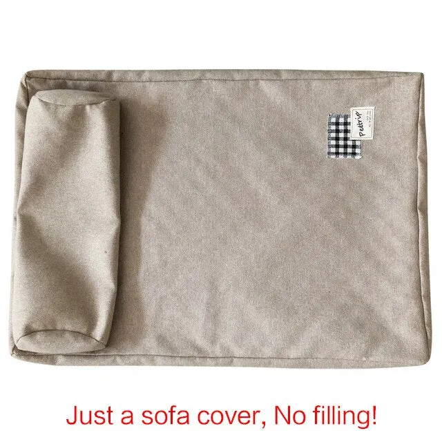 Rectangle Pet Sofa Bed with Pillow