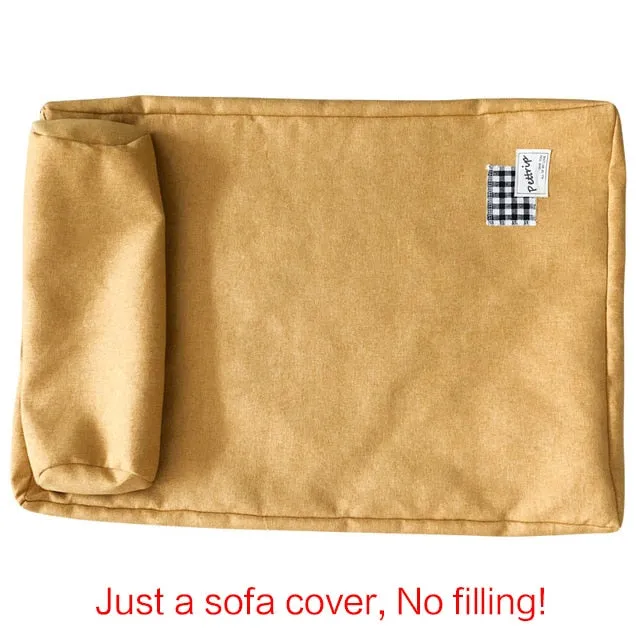 Rectangle Pet Sofa Bed with Pillow