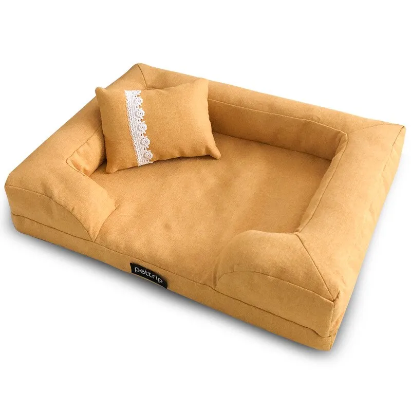 Rectangle Pet Sofa Bed with Pillow