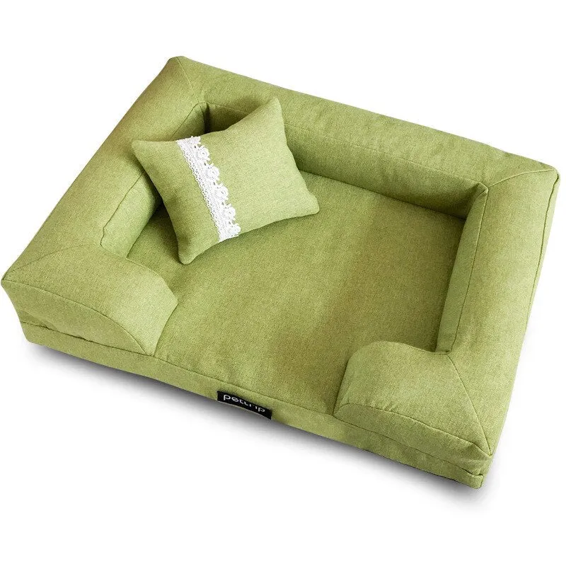Rectangle Pet Sofa Bed with Pillow