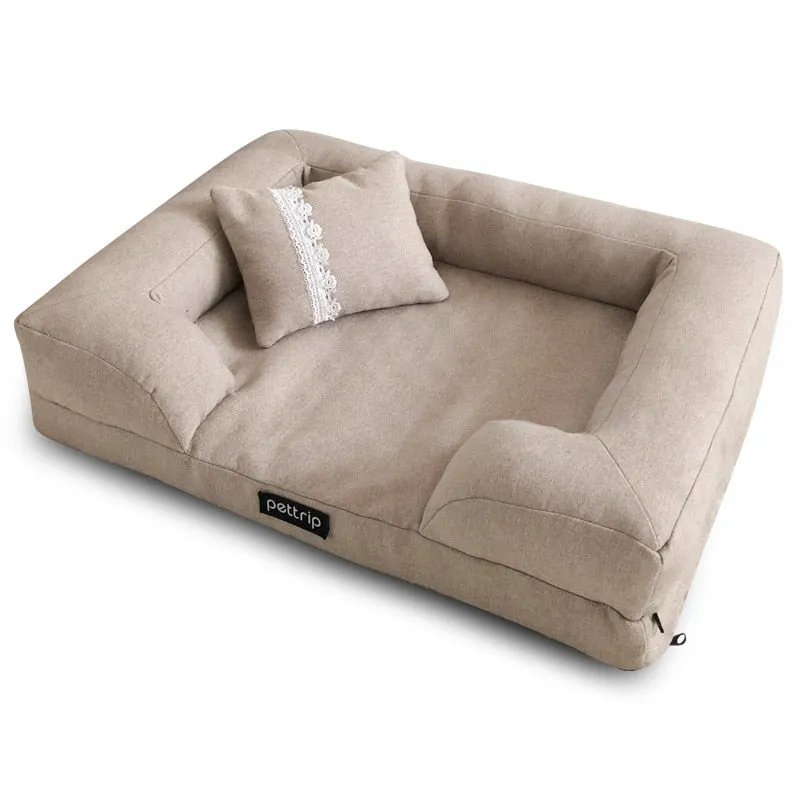 Rectangle Pet Sofa Bed with Pillow