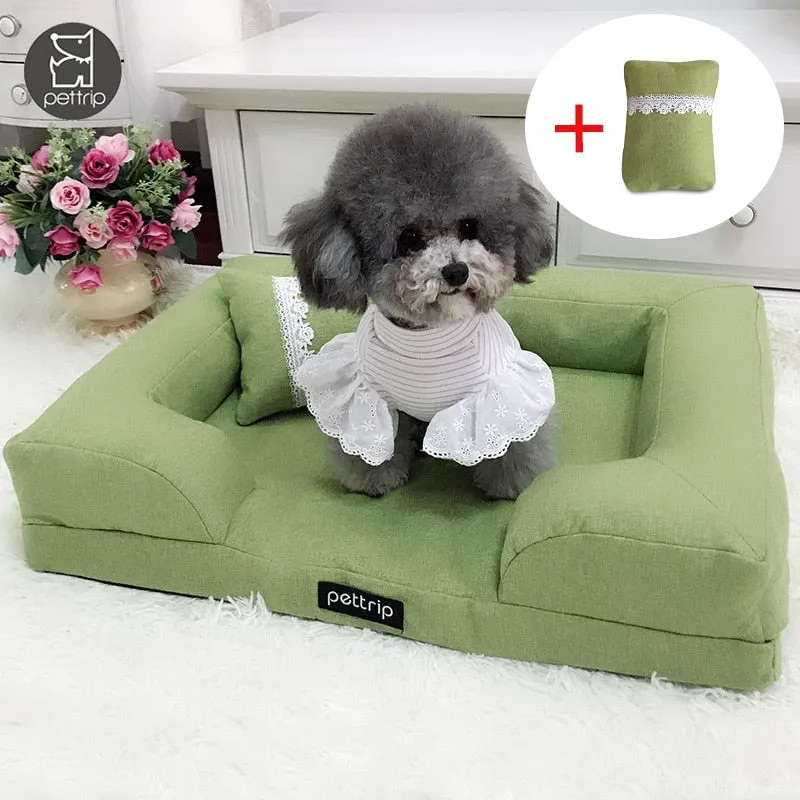 Rectangle Pet Sofa Bed with Pillow