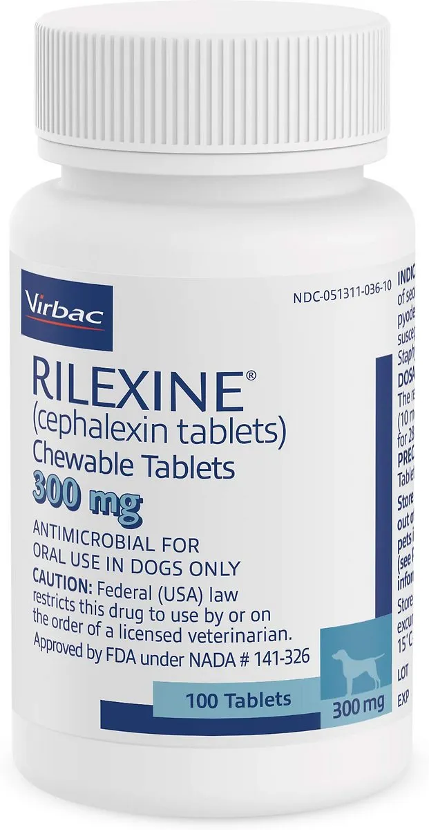 Rilexine (Cephalexin) Chewable Tablets for Dogs